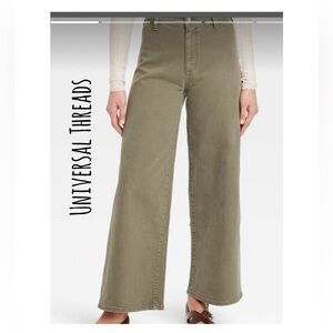 Universal Thread Women's Khaki Wide-Leg Jeans